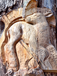 Lamb of God Tree Carving