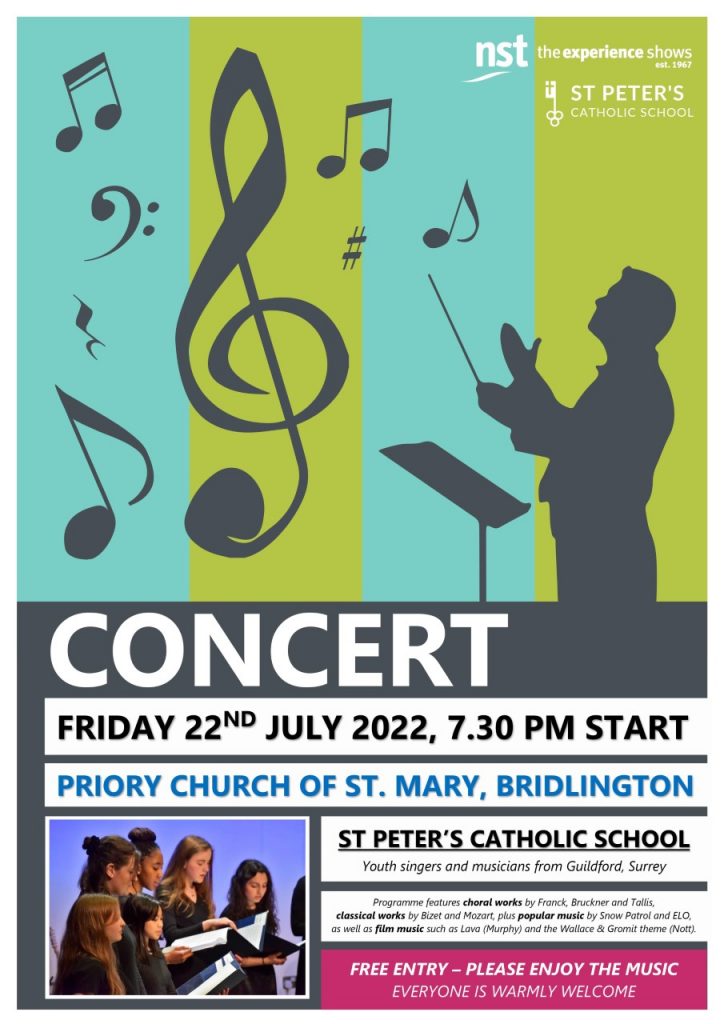 Concert Poster - St Peter's Catholic School at Bridlington Priory