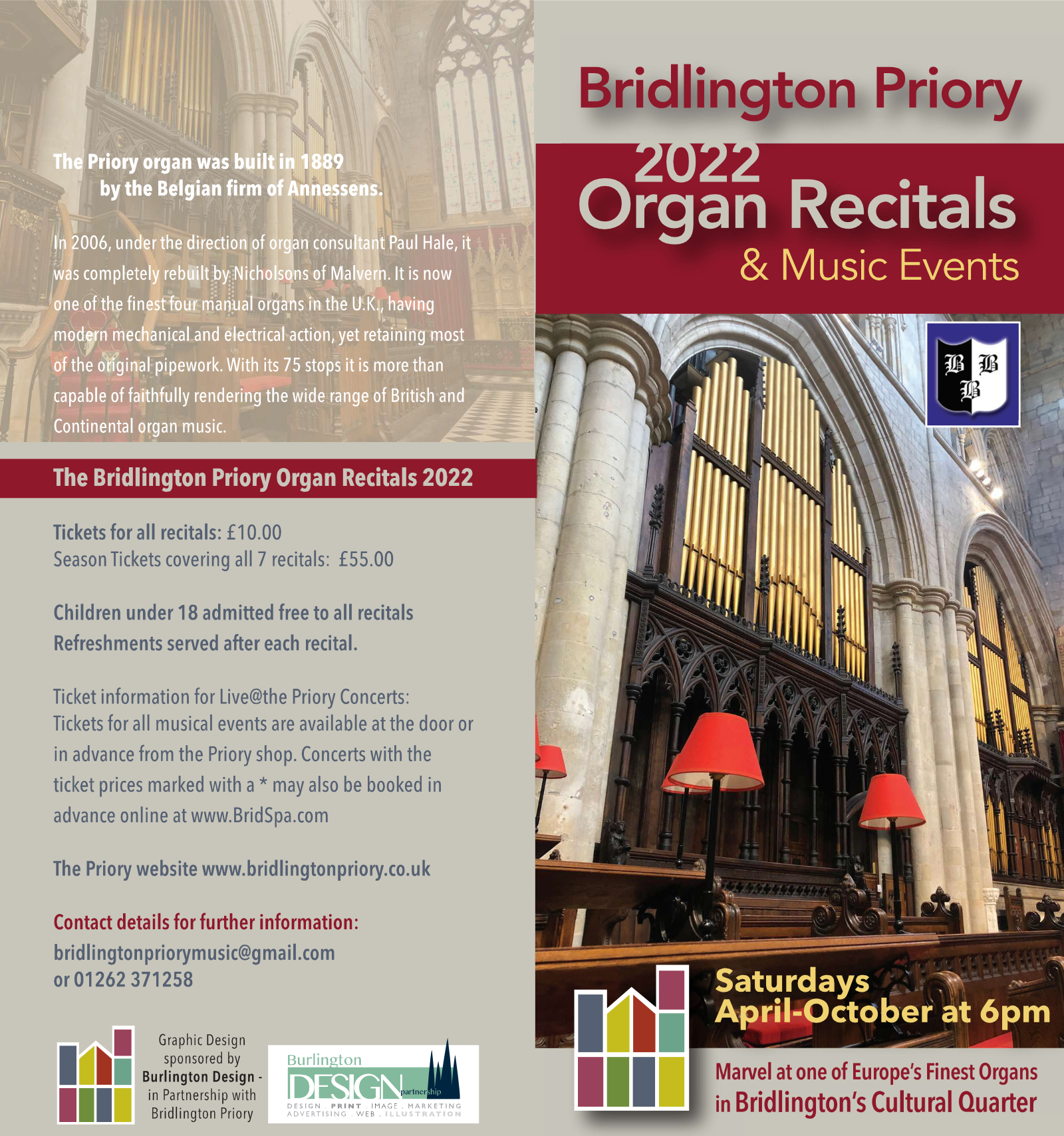 Bridlington Priory - Organ Recitals 2022