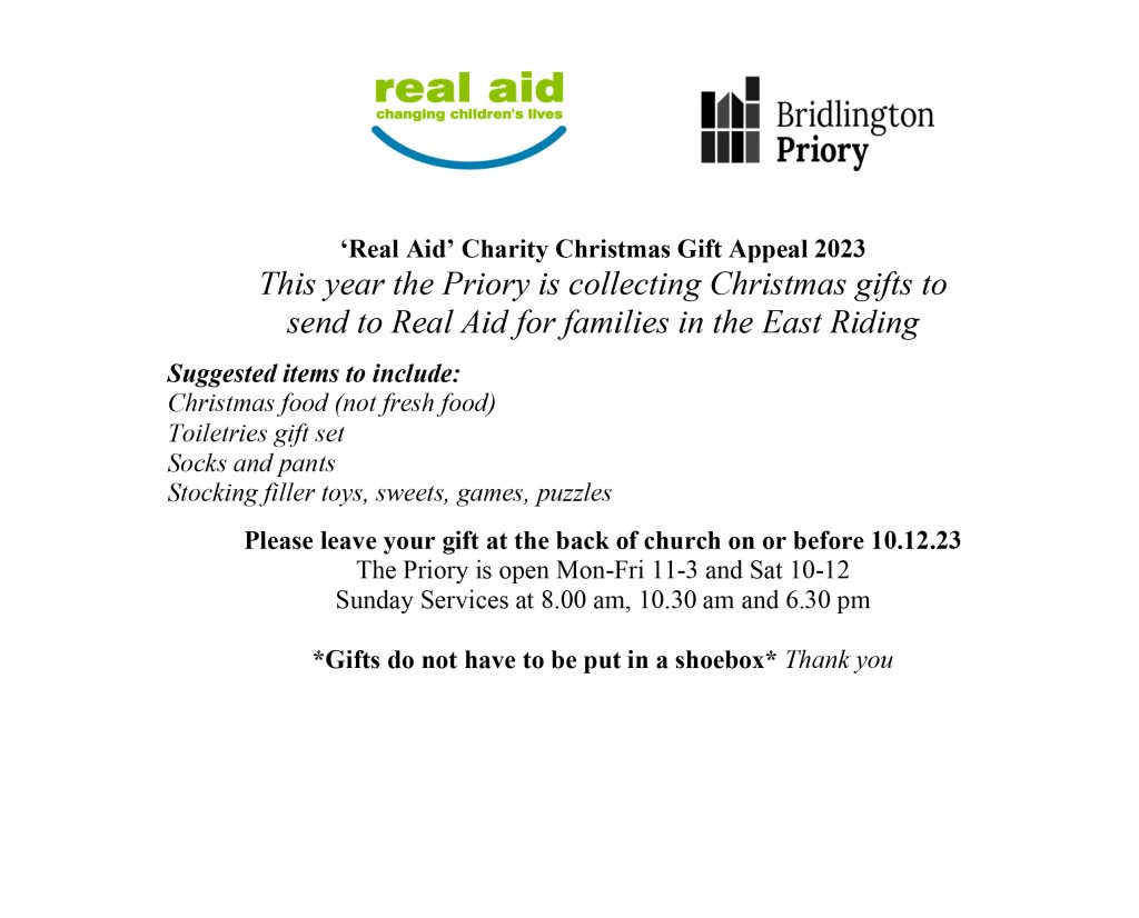 Bridlington Priory - Christmas Shoebox Appeal 2023