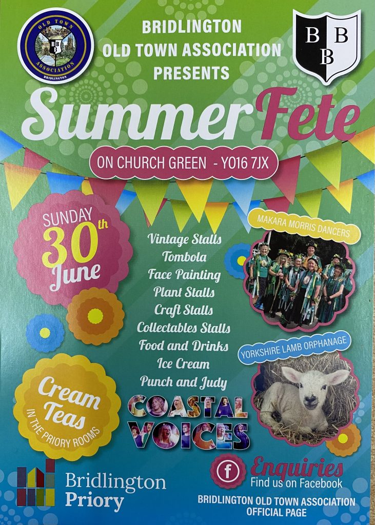 Event poster: Bridlington Old Town Summer Fete 2024