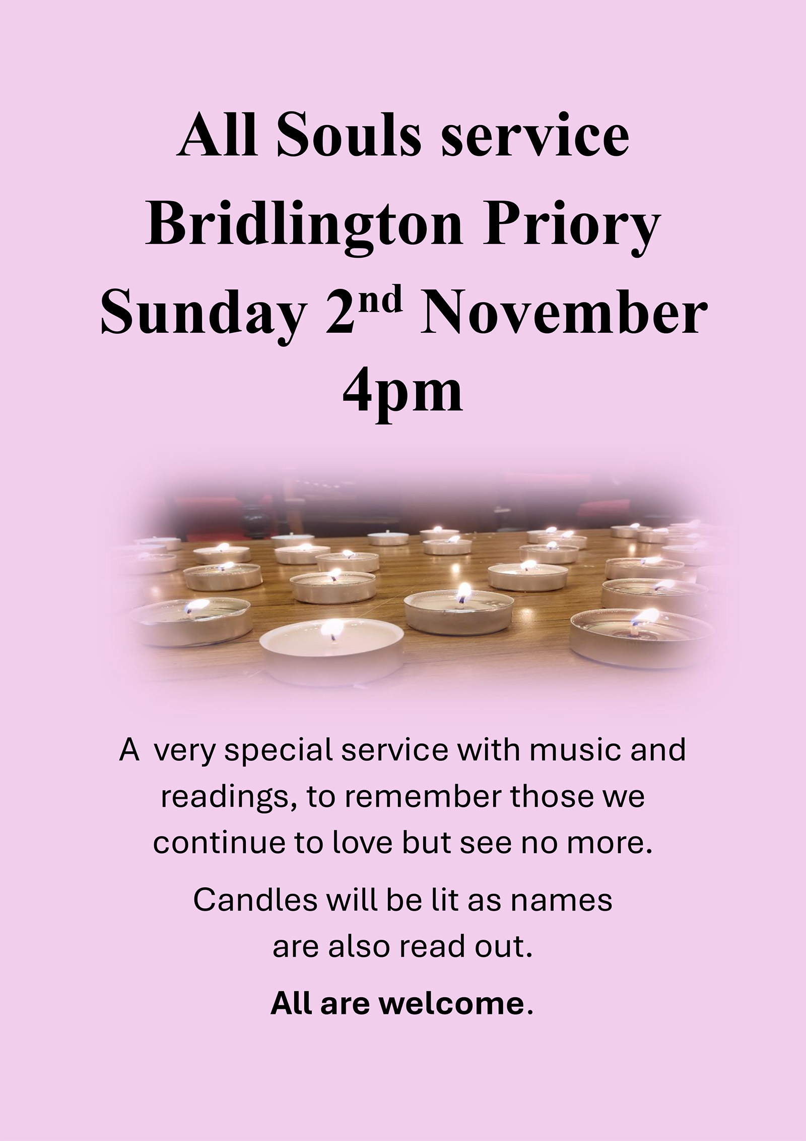 Bridlington Priory - All Souls Service 2025