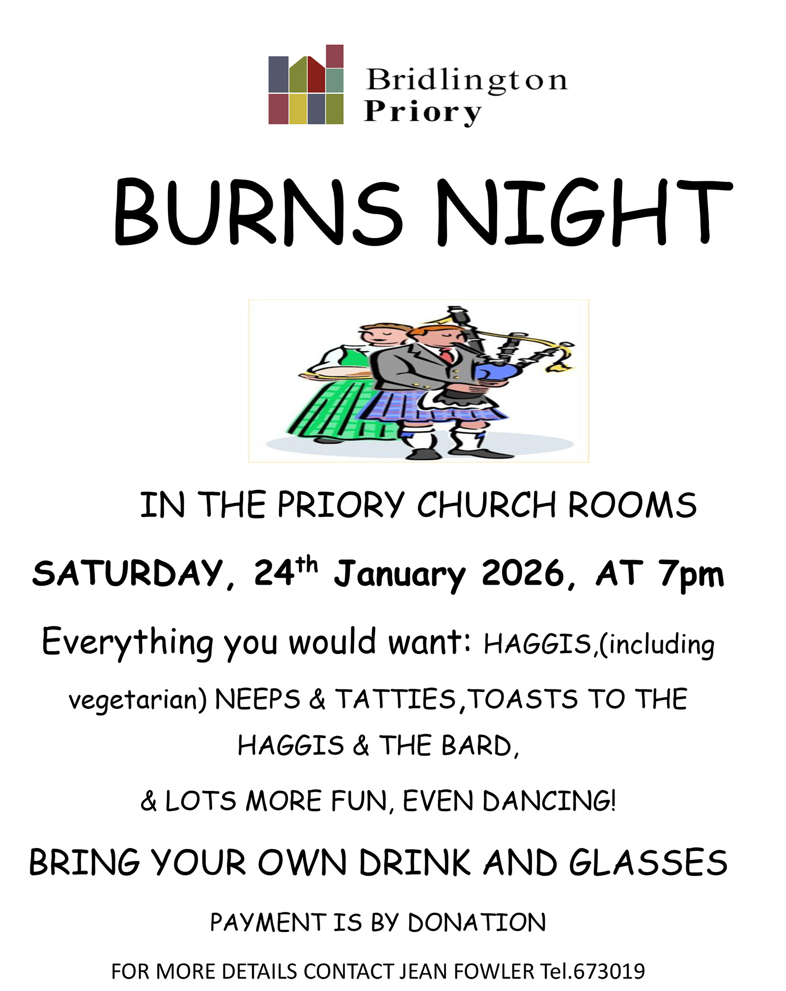 Bridlington Priory - Burns Night 2026